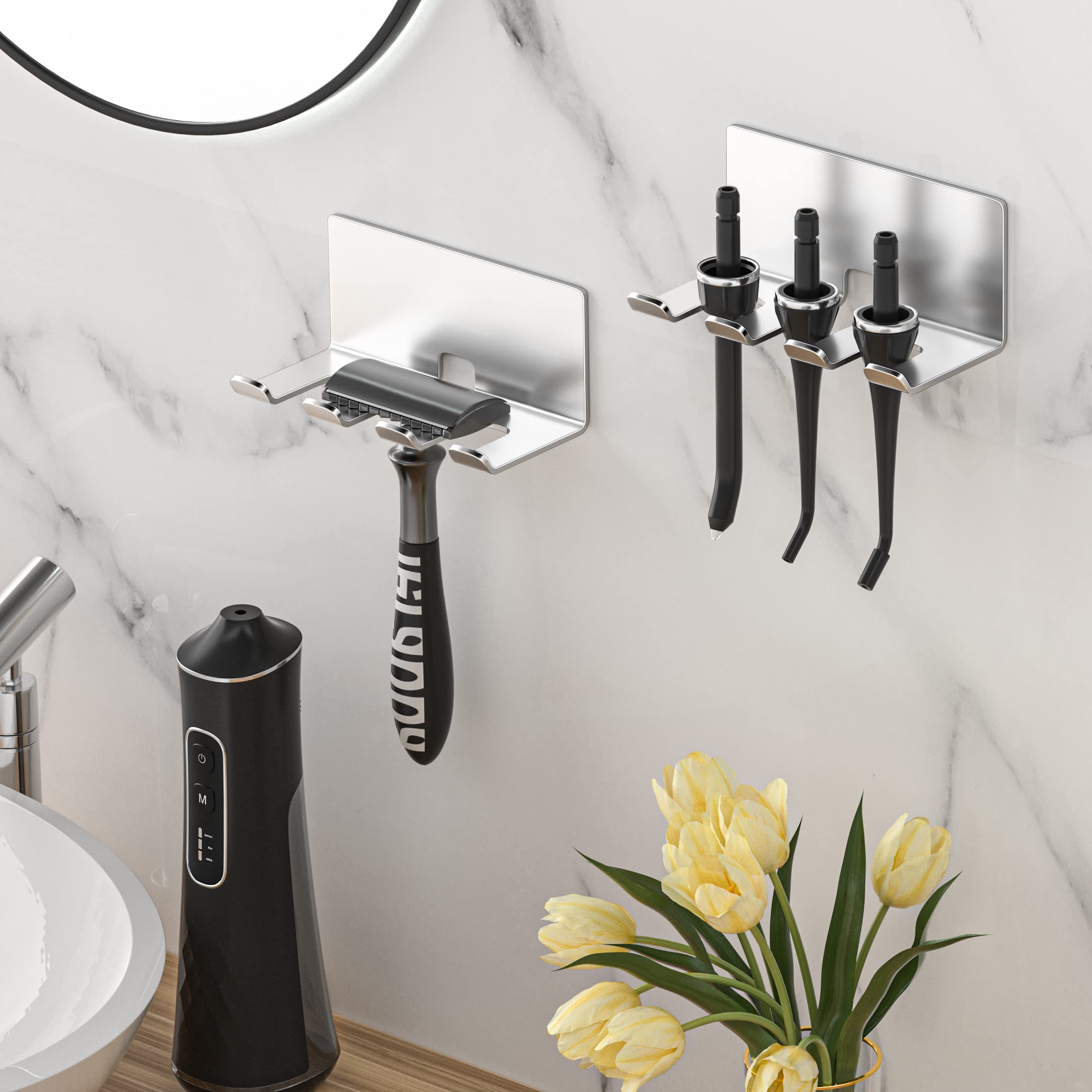 Yayinli Toothbrush Holders For Bathrooms, Electric Toothbrush Holder Wall Mounted, Stainless Steel Tooth Brushing Holder, Shower